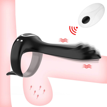 Remote Controlled Vibrators For Couples / Men's Silicone Cock Ring / Black Male Masturbator - EVE's SECRETS
